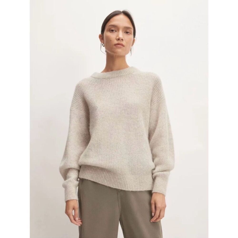Everlane The Alpaca Crew Sweater | XS | Almond